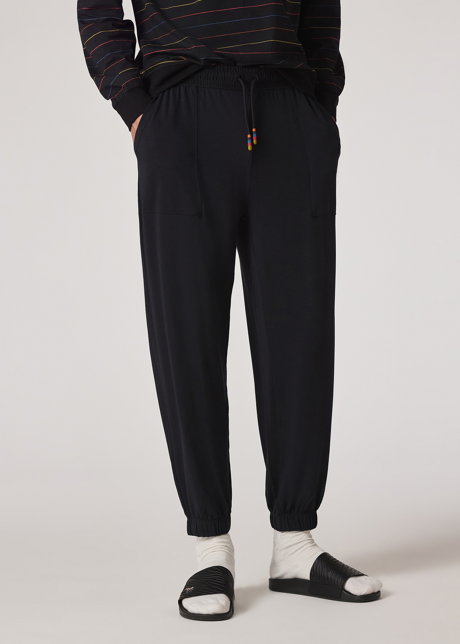 Black Modal-Blend Lounge Pants - 3