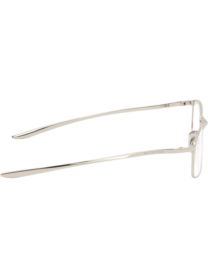 BALENCIAGA Silver Everyday Optical Frame Glasses outlook
