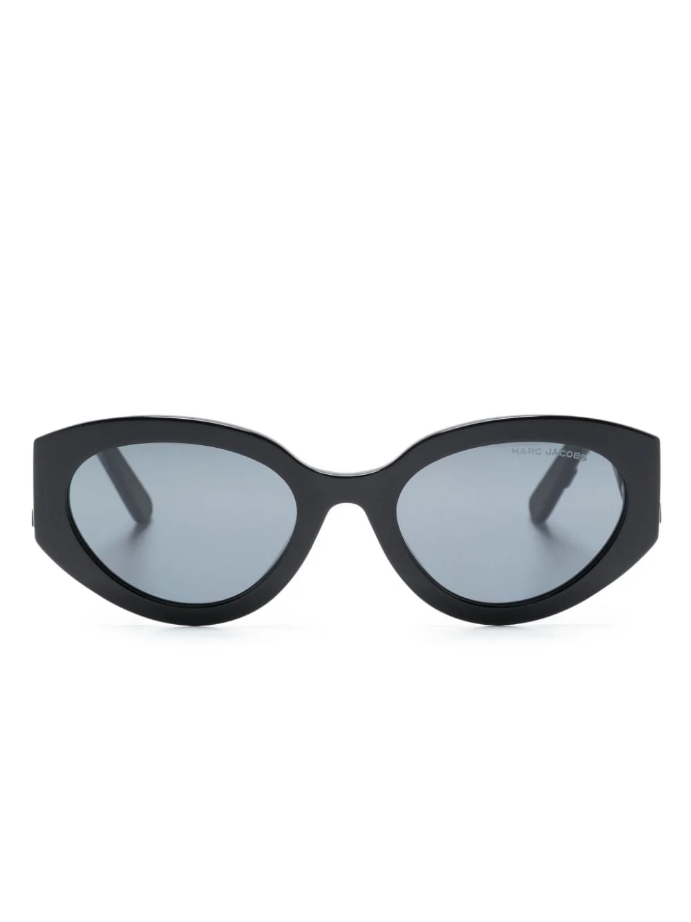 embossed-logo oval-frame sunglasses - 1