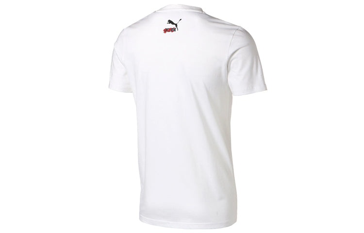 PUMA Sakura Pack Graphic Crew T-Shirt 'White Black Red' 596036-02 - 2