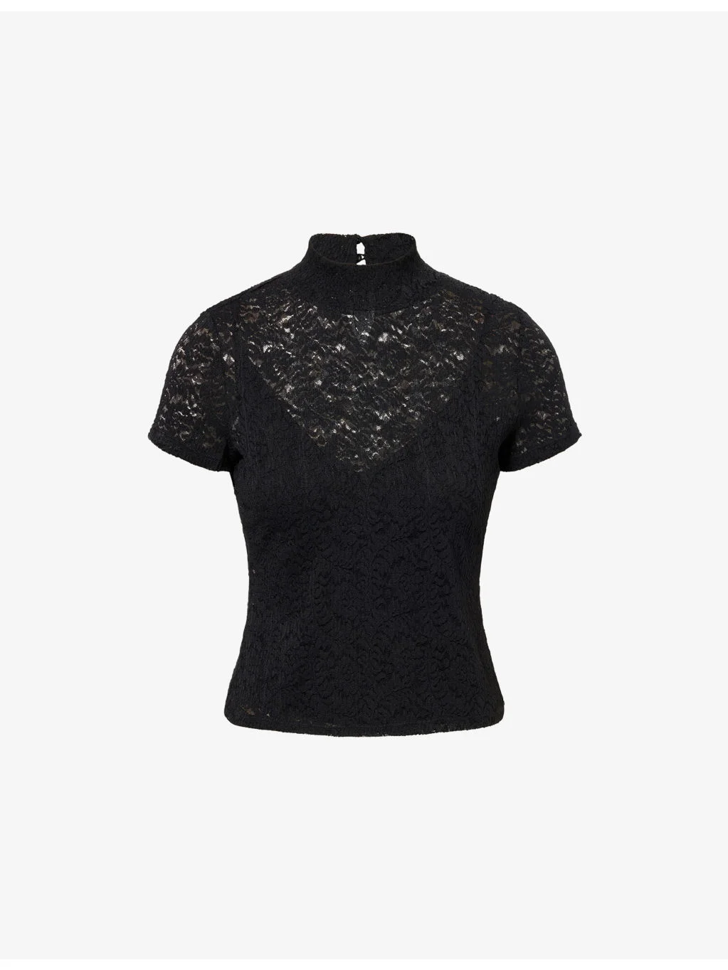 June Lace Stretch-Woven Top - 1