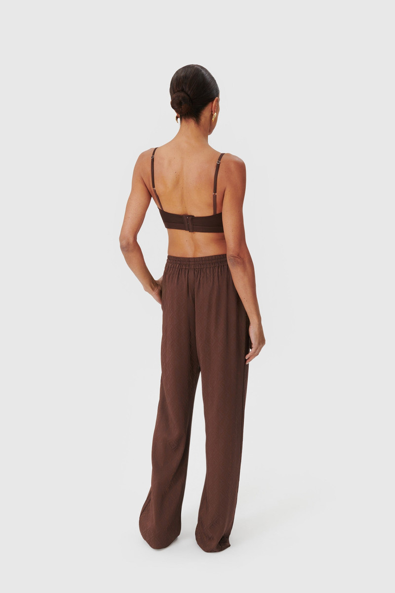 Moon Diamant Satin Jacquard Pajama Pants 8