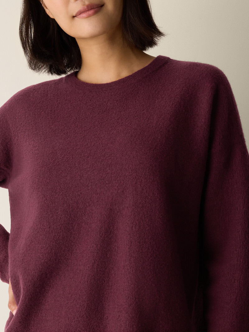 Fine Felted Wool Crew Neck Top in Regenerative Wool 5