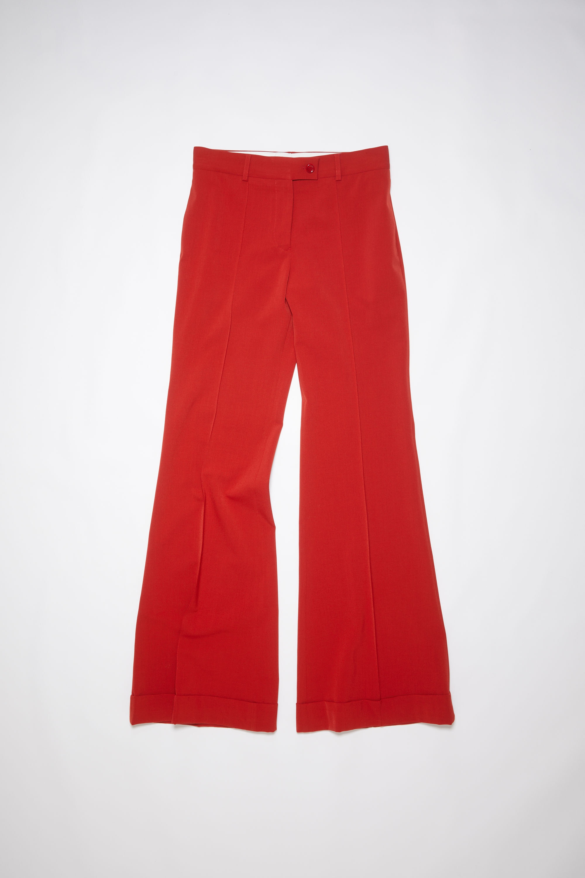 Tailored flared trousers - Red - 6