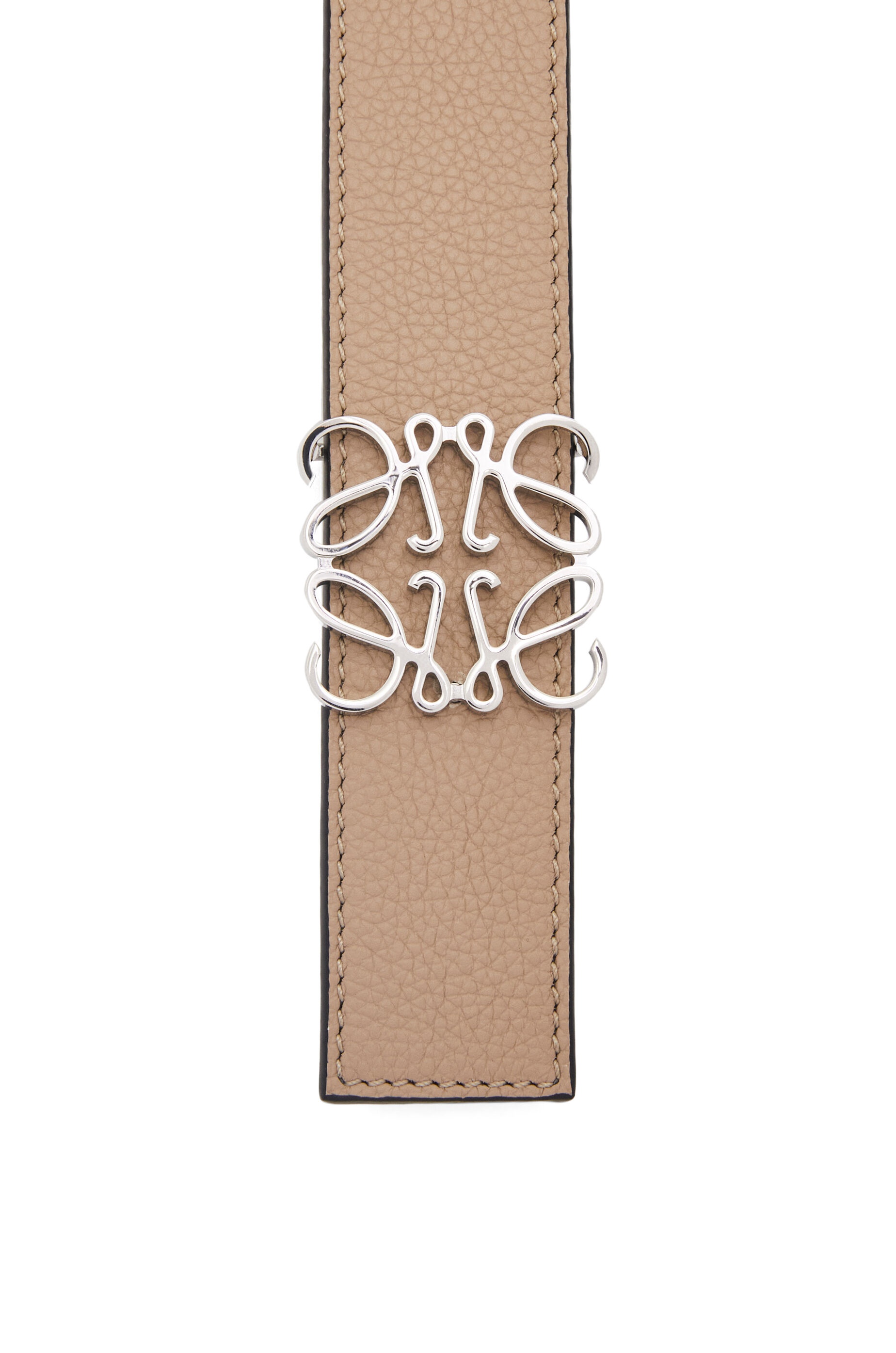 Reversible Anagram belt in soft grained calfskin and smooth calfskin - 3