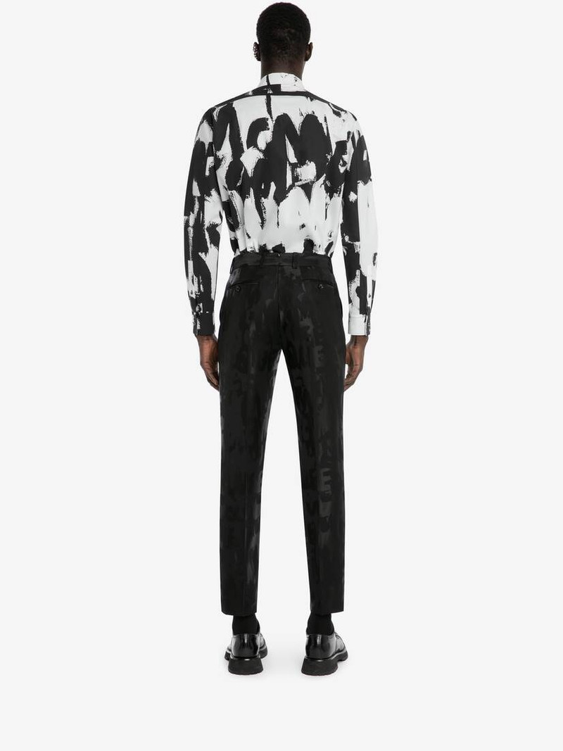 Mcqueen Graffiti Shirt in White/black 4