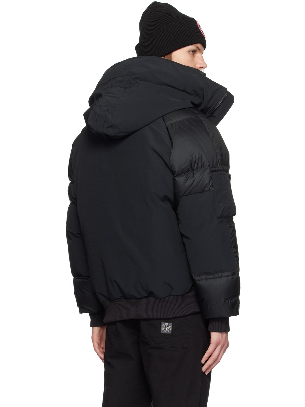 Black 'Paradigm' 'Black Label' Chilliwack Bomber Down Jacket - 3