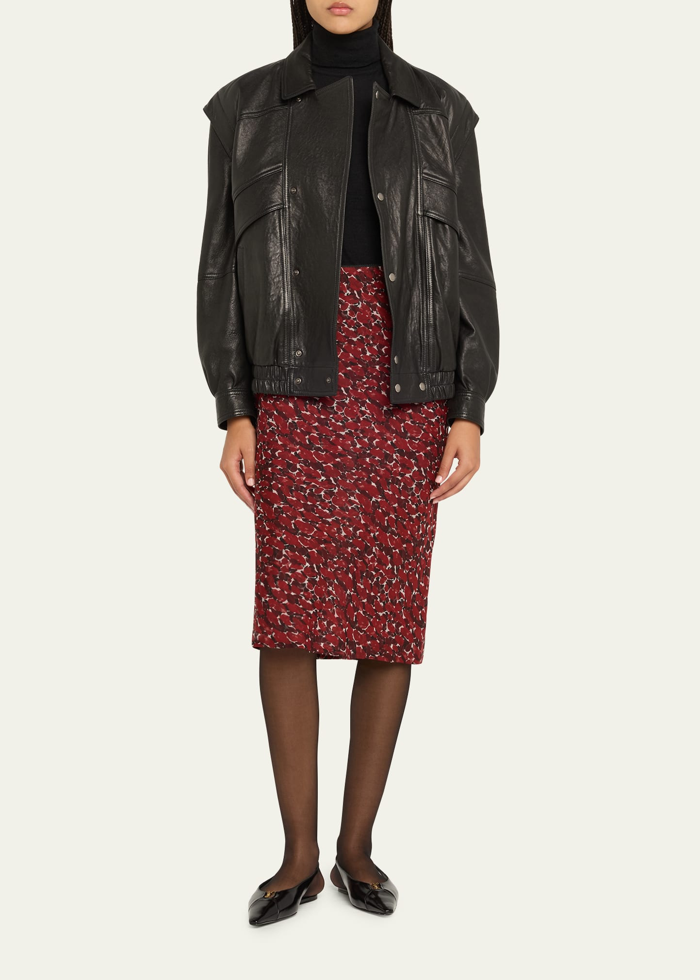 Printed Cotton-Silk Midi Skirt - 2