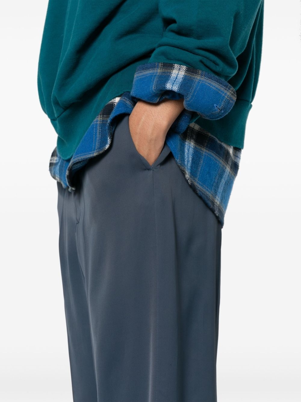 logo-waistband straight-leg pants - 5