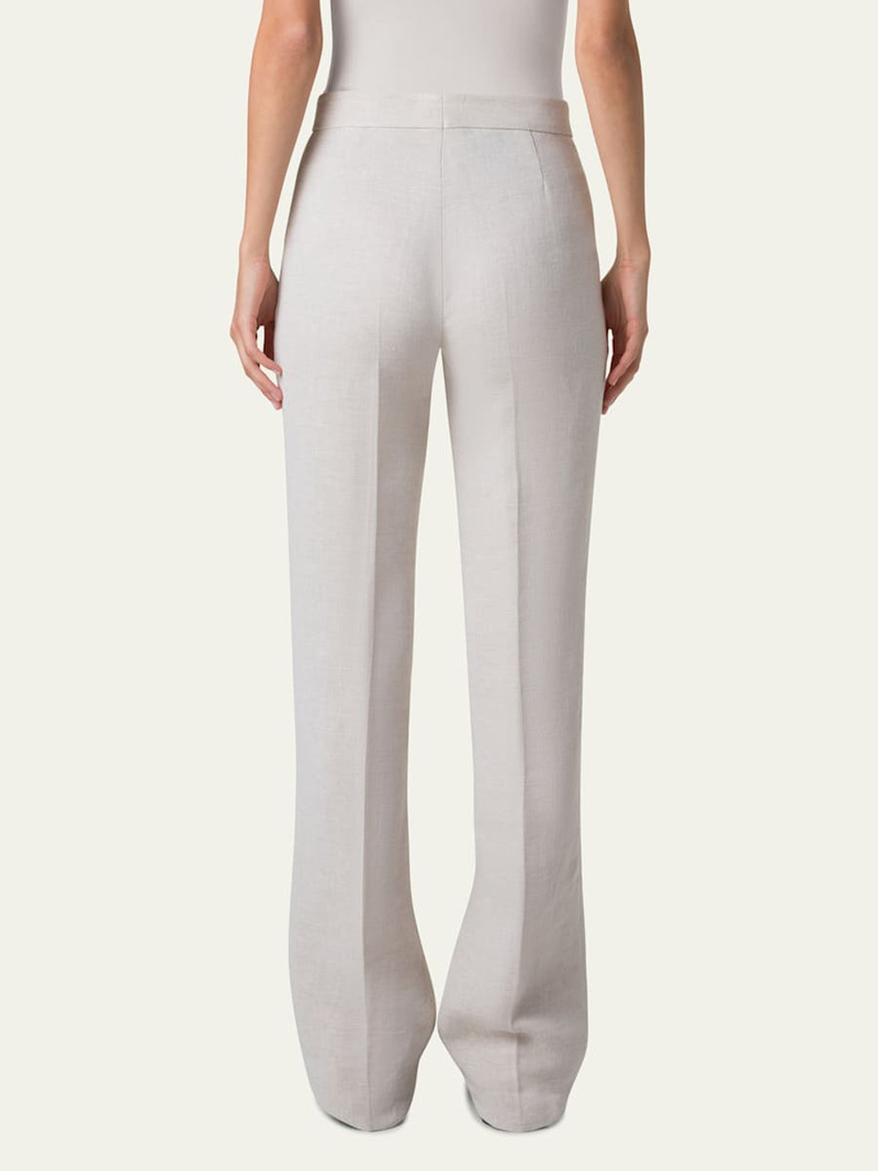 AKRIS Carl Twisted Linen Double-Face Straight-Leg Pants outlook