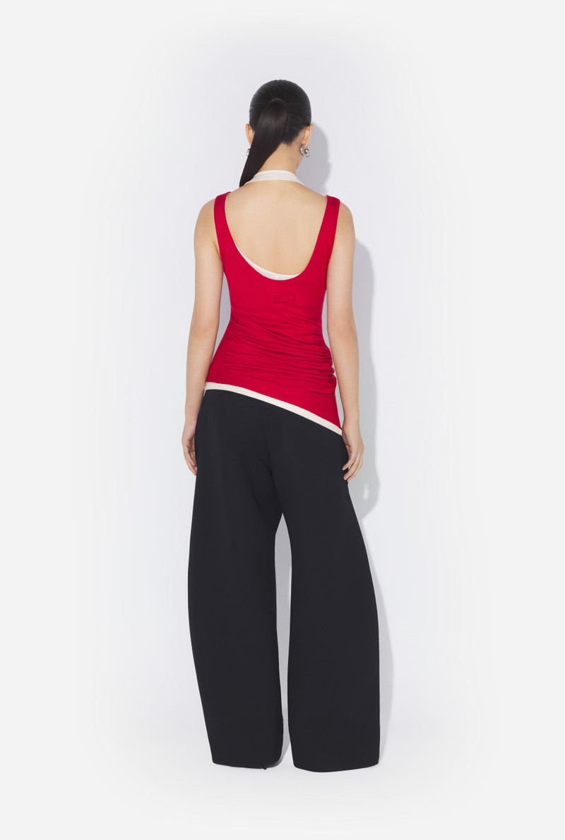 Jean Paul Gaultier THE RED DRAPED DOUBLE TANK TOP outlook