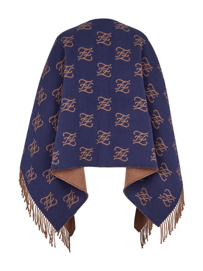 FENDI Karligraphy motif poncho outlook