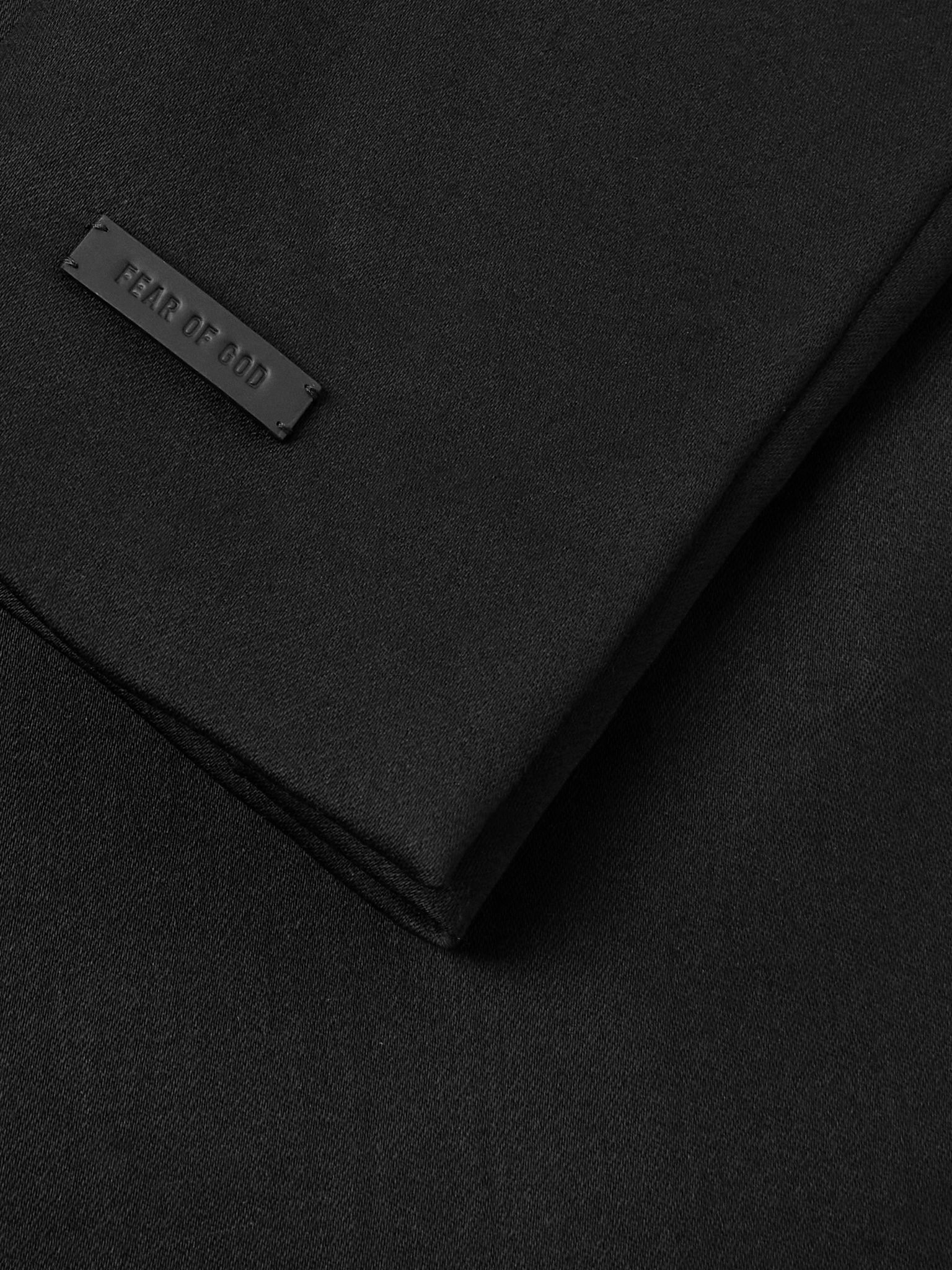 Double-Breasted Virgin Suit Jacket Black - 5