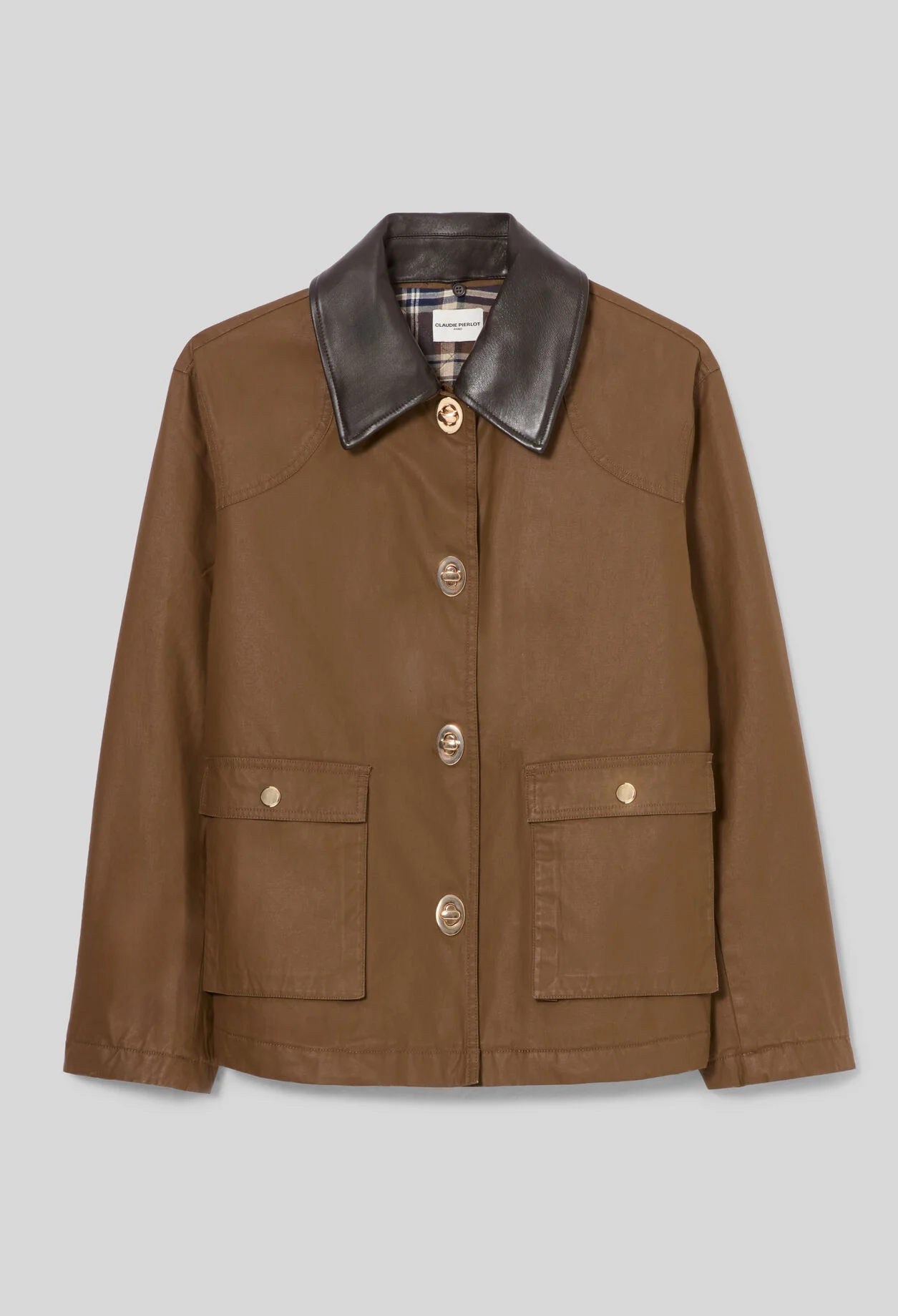 SHORT WAXED PARKA - 1