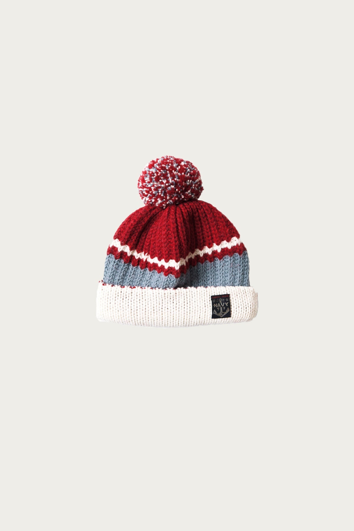 3G Wool Cable Knit Cap - Engine Red - 1