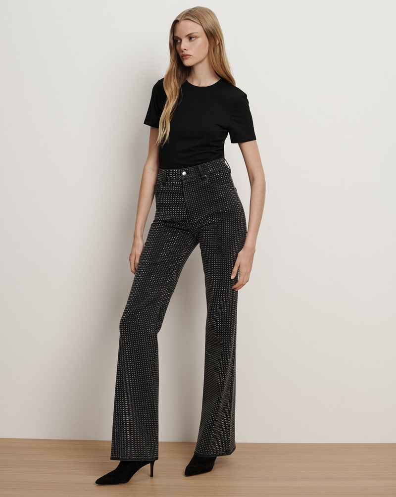 VERONICA BEARD CROSBIE RHINESTONE SLIM WIDE-LEG JEAN outlook