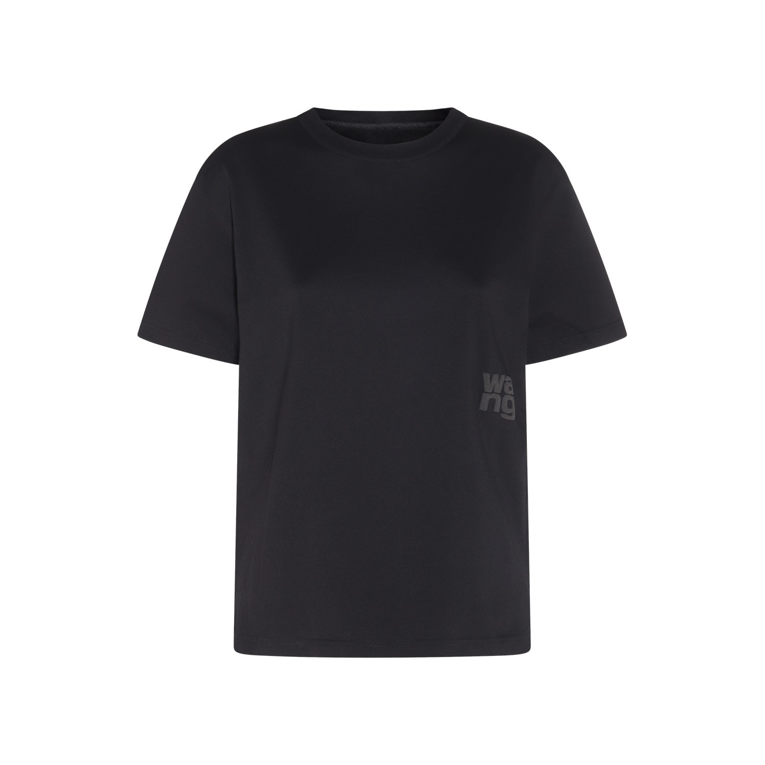 BLACK COTTON T-SHIRT - 1