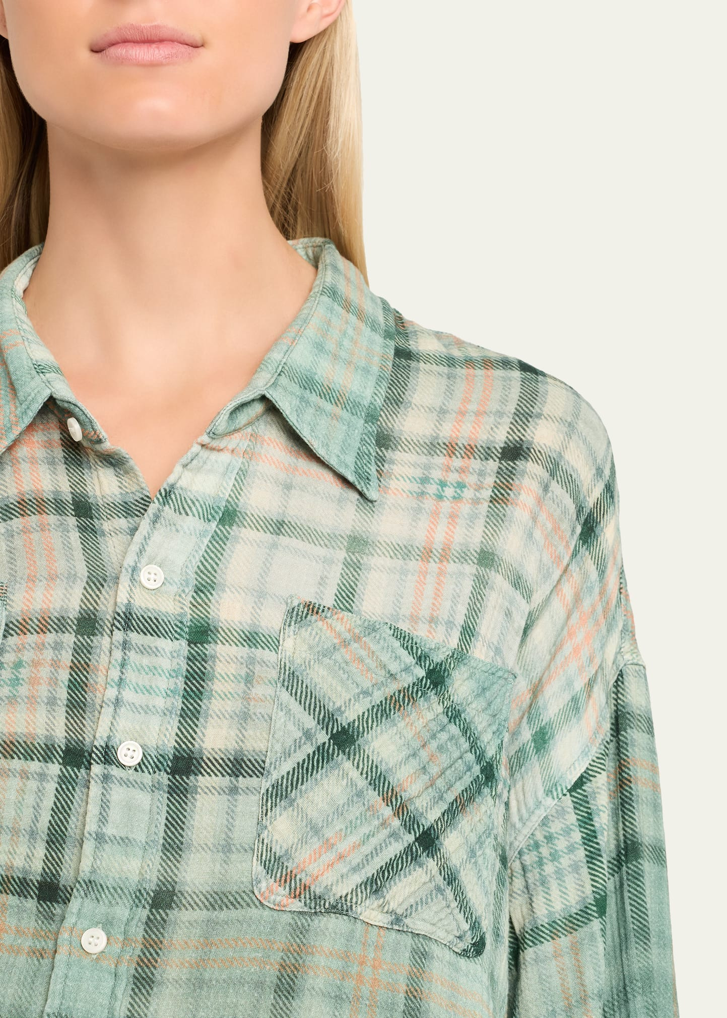 Plaid Long-Sleeve Work Shirt - 5