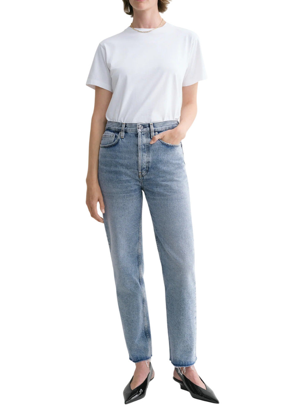 Toteme Women Distressed Blue Classic Cut Denim - 2