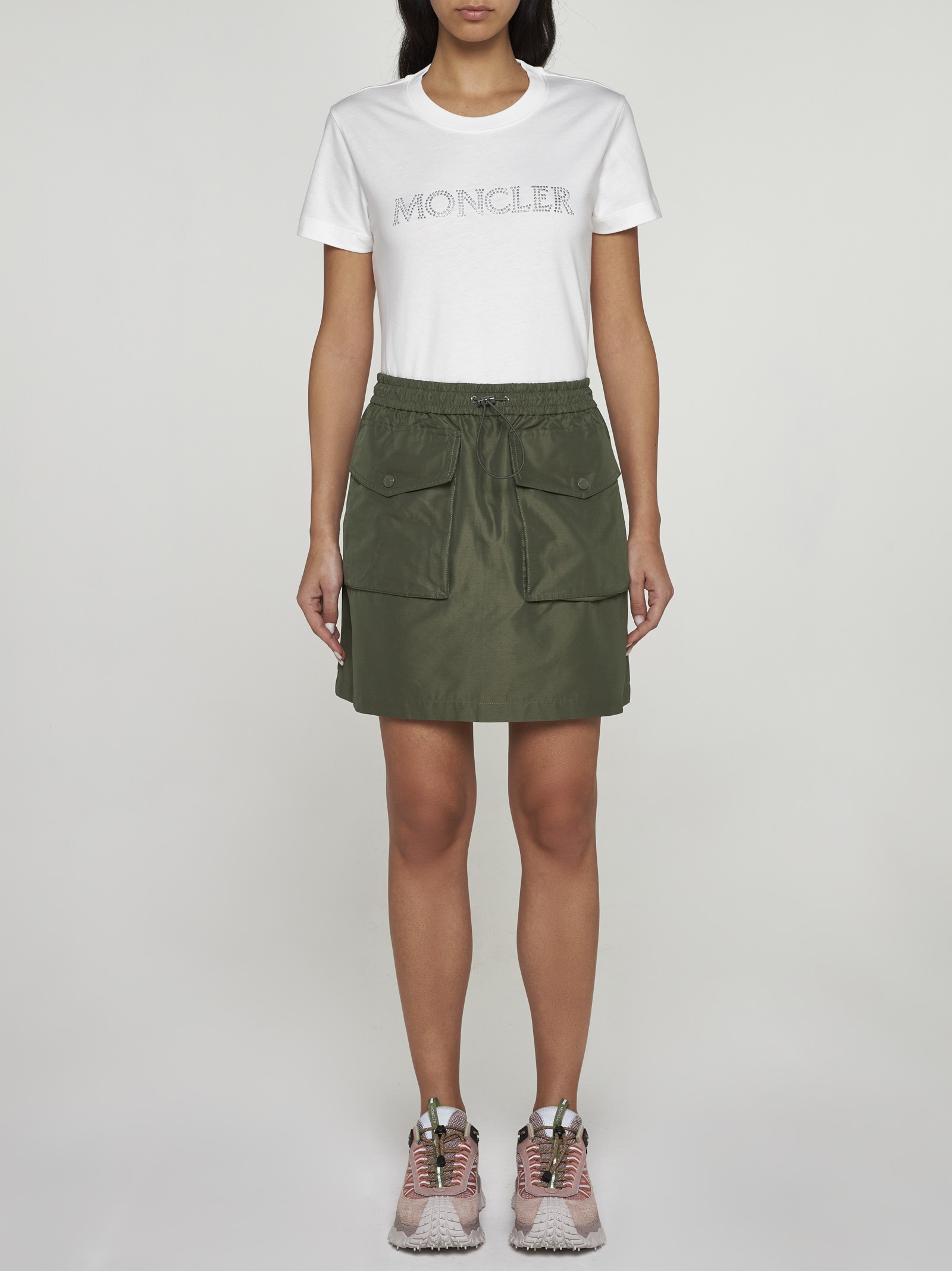 Cotton-blend miniskirt - 2