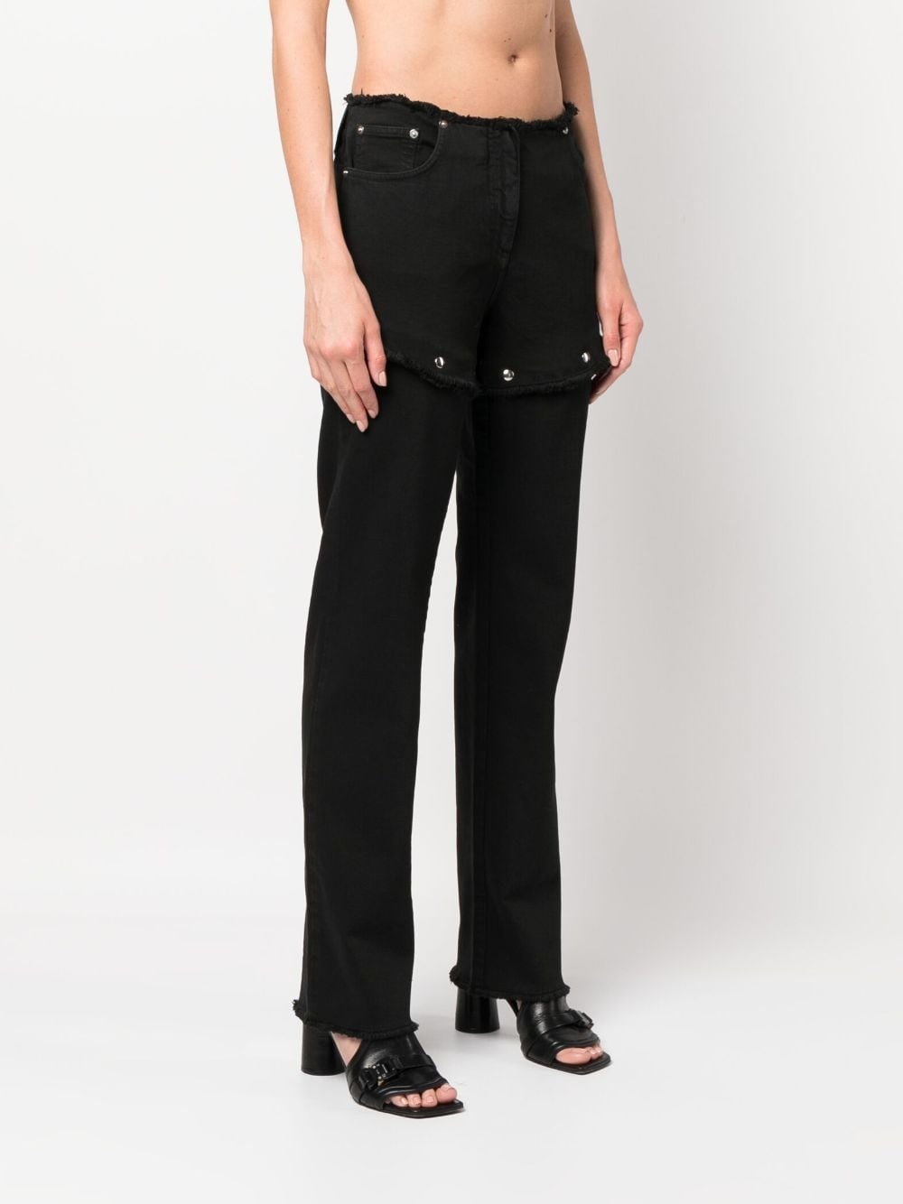 Snap Off frayed straight-leg jeans - 3
