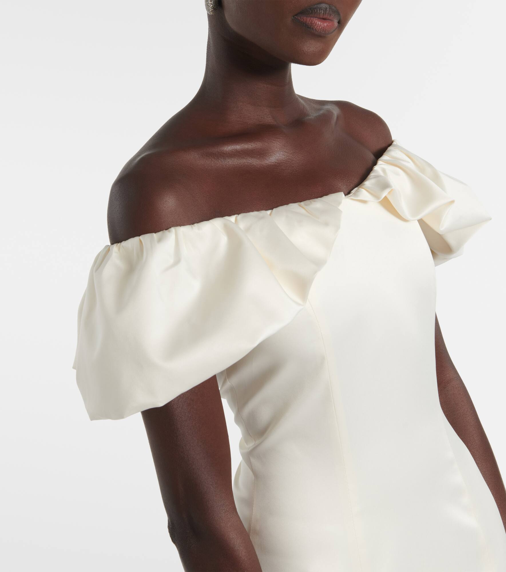 Draped off-shoulder minidress - 4