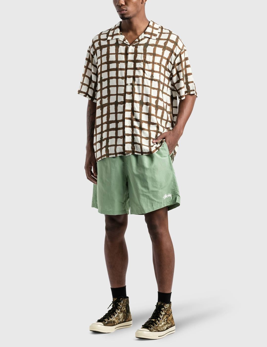 Hand Drawn Grid Shirt - 4