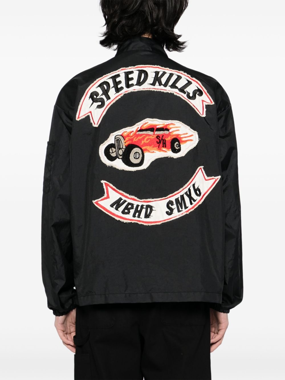 badges zip-up jacket - 4