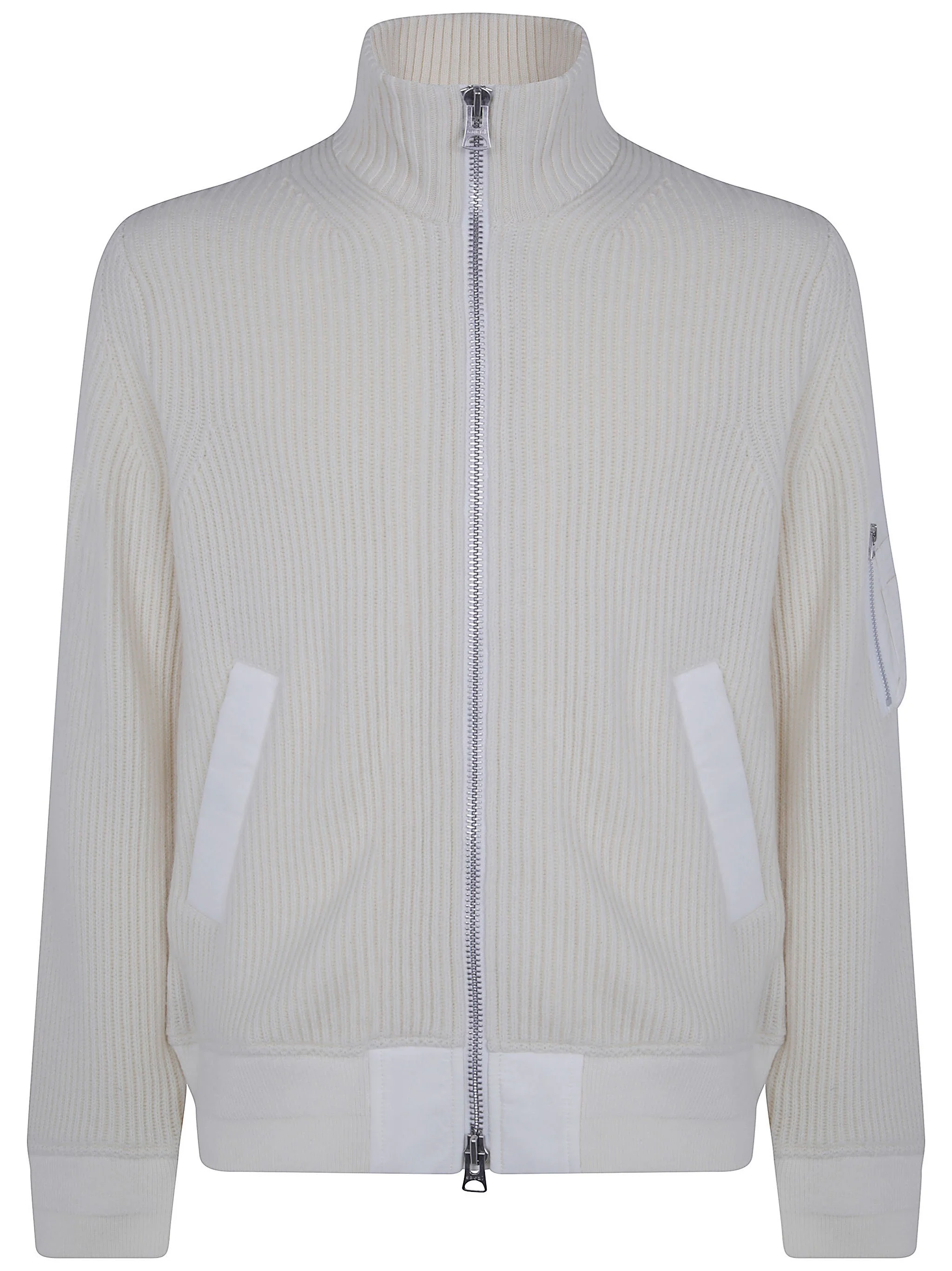 Jacket Wool Knit Blouson - 1
