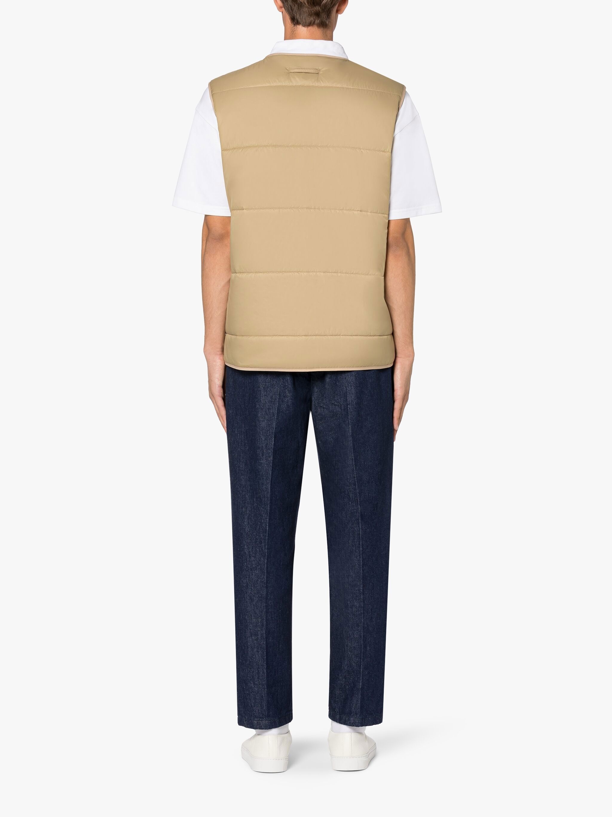 FOUR SEASON BEIGE NYLON GILET - 3