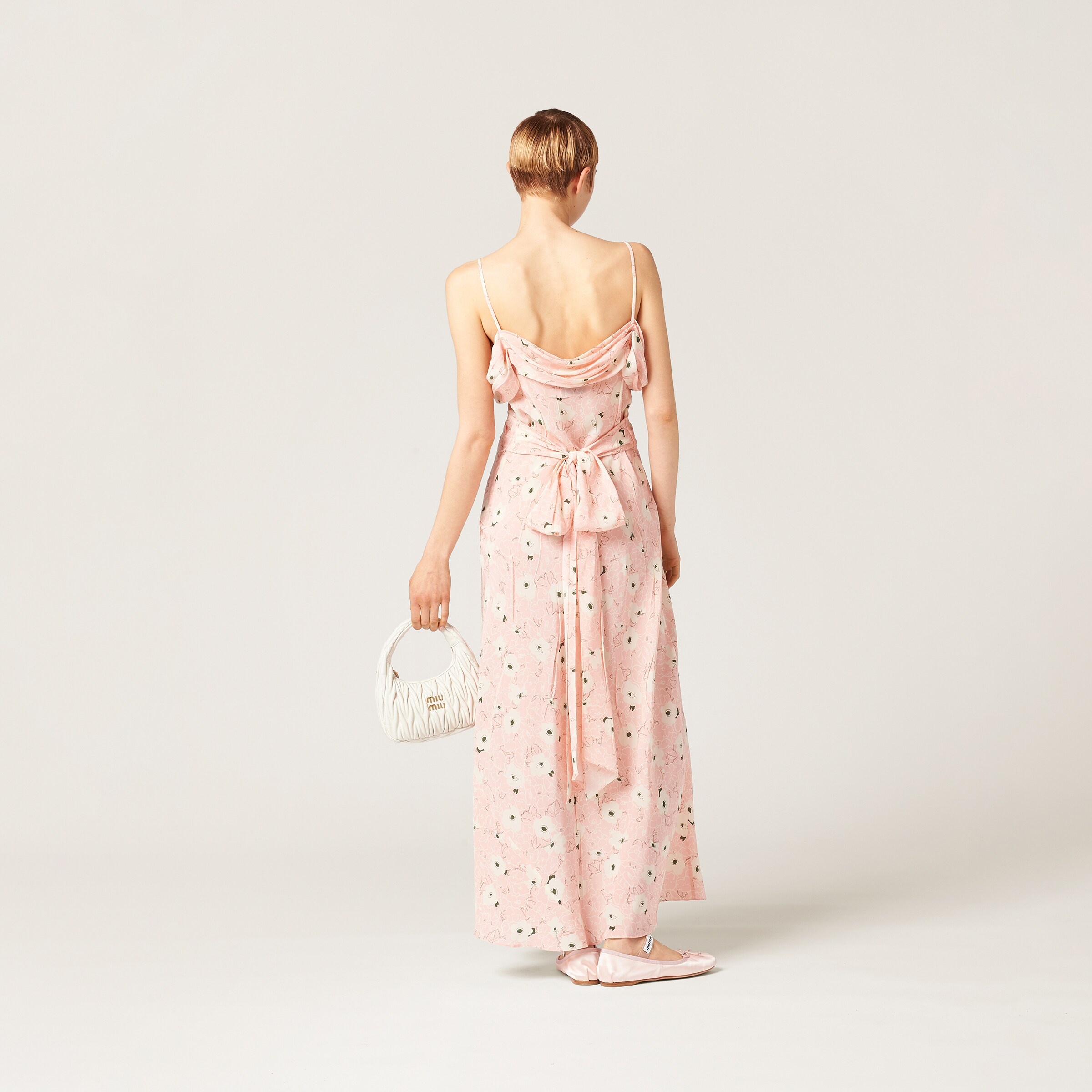 Crepe de chine long dress - 3