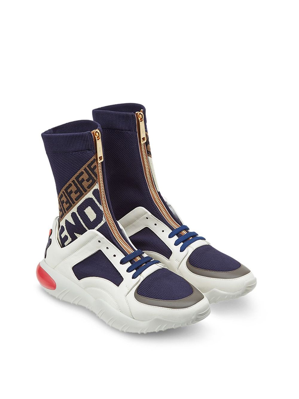 hi-top logo sneakers - 4