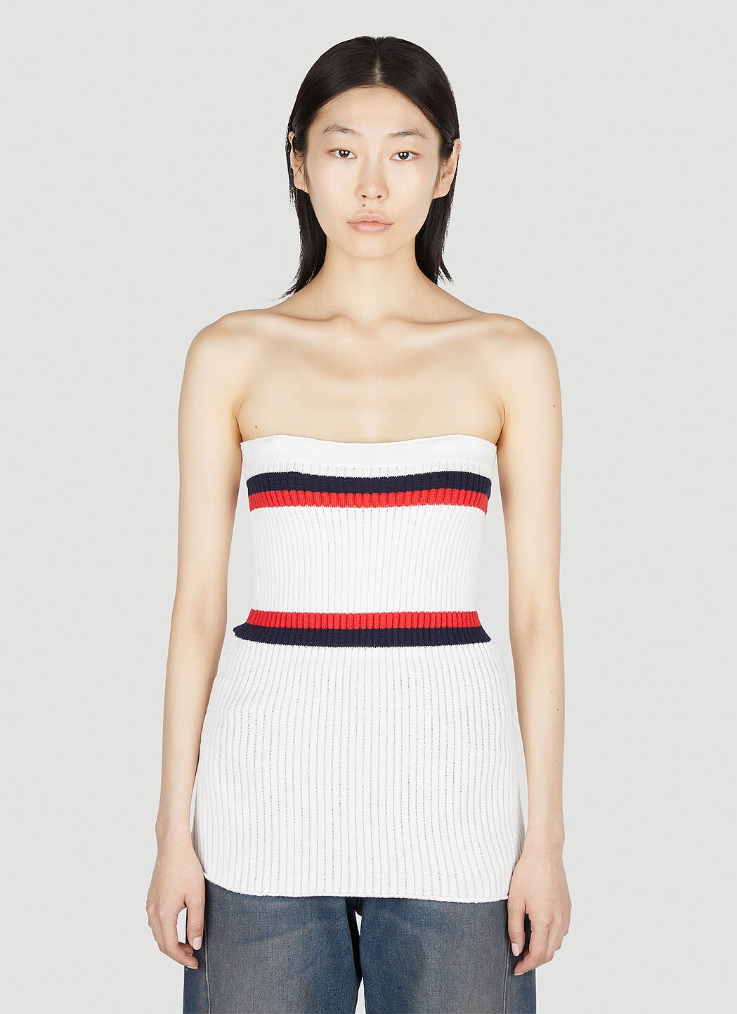 Ribbed Bustier Top - 1