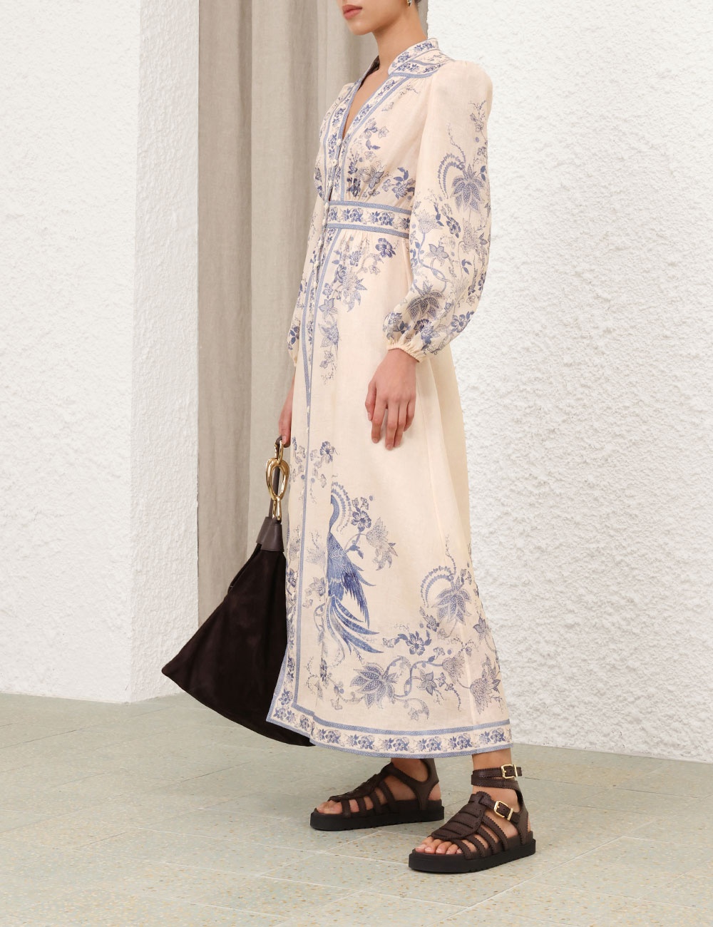 LUCKY PLUNGE MIDI DRESS - 3