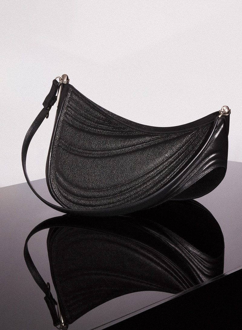 MUGLER black medium embossed spiral curve 01 outlook