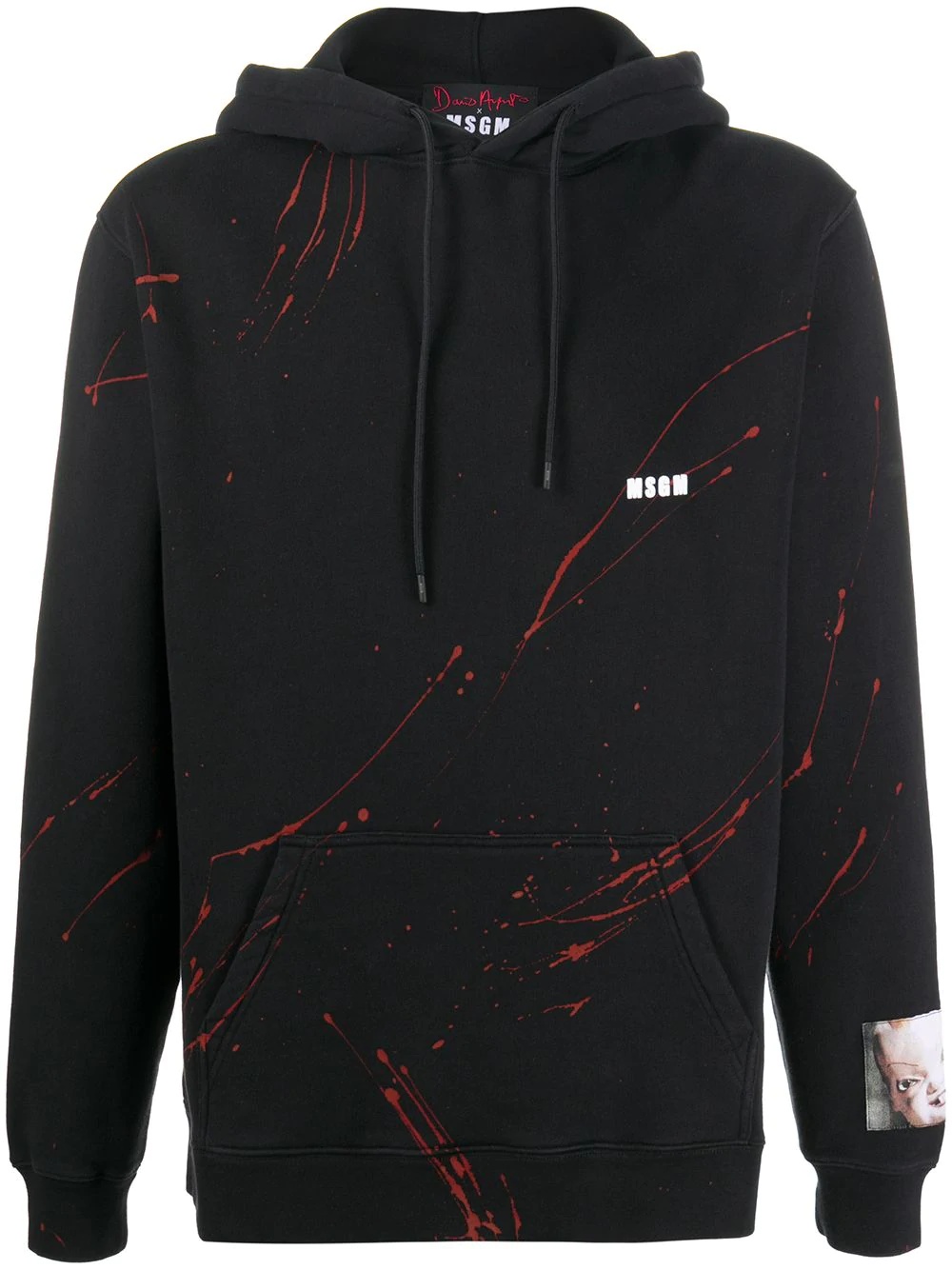 paint splatter print hoodie - 1