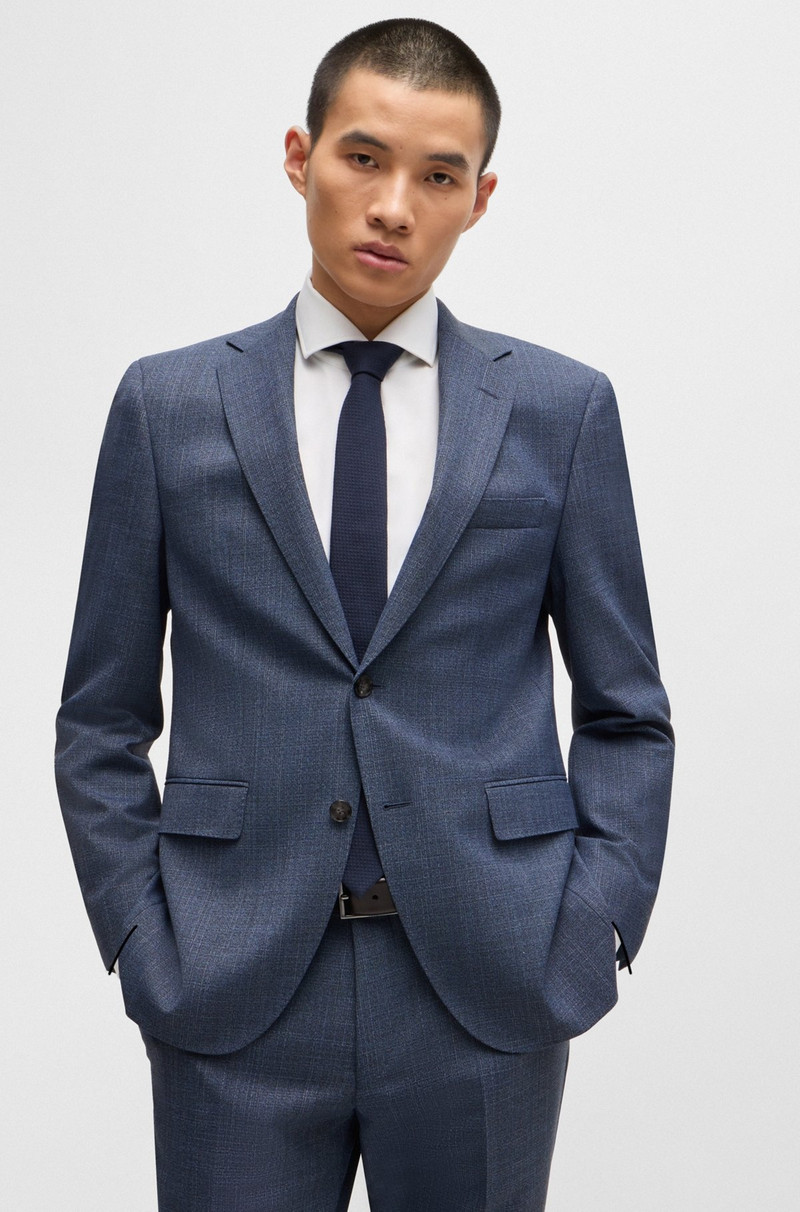 REGULAR-FIT SUIT IN MICRO-PATTERNED STRETCH FABRIC 2