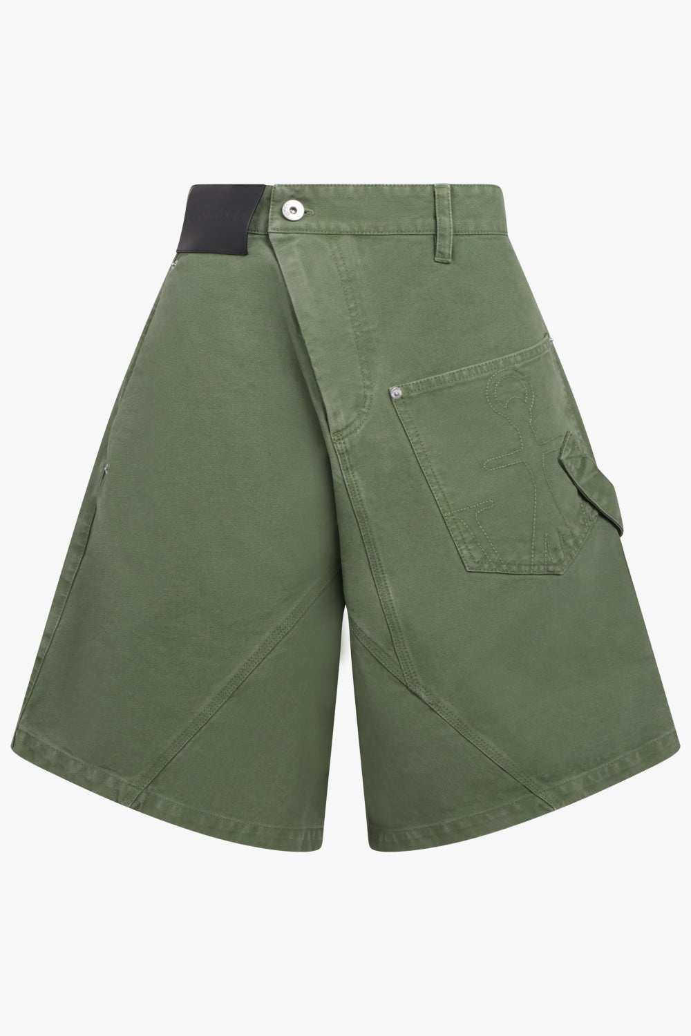 TWIST FRONT WORKWEAR SHORT | DARK GREEN - 1