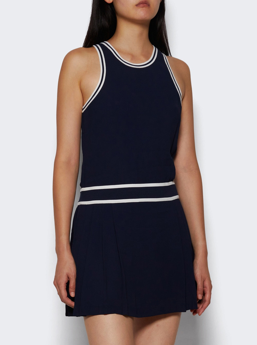 Phoebe Dress Navy And White - 2