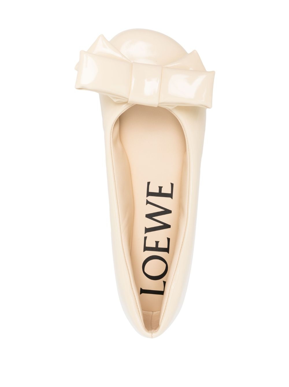 Puffy leather ballerina shoes - 4