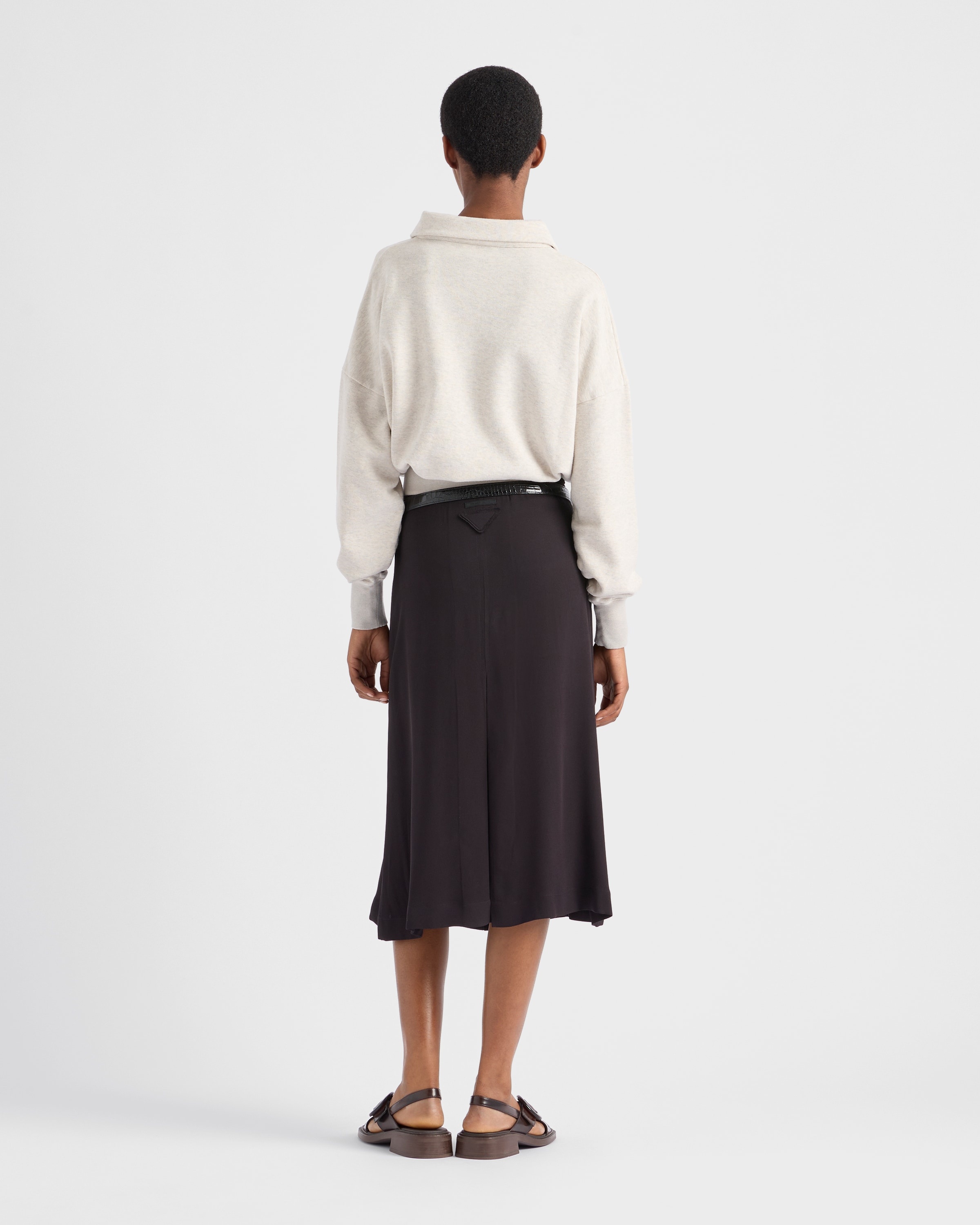 Sablé satin skirt - 5