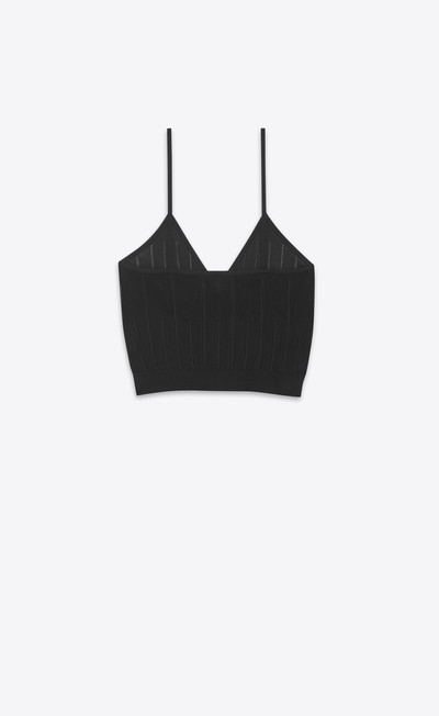 SAINT LAURENT tank top in striped knit outlook