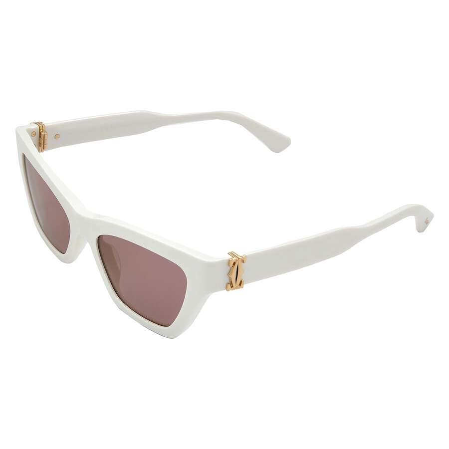 Cartier C Decor Red Multi Tra Cat Eye Ladies Sunglasses CT0437S 004 53 - 4
