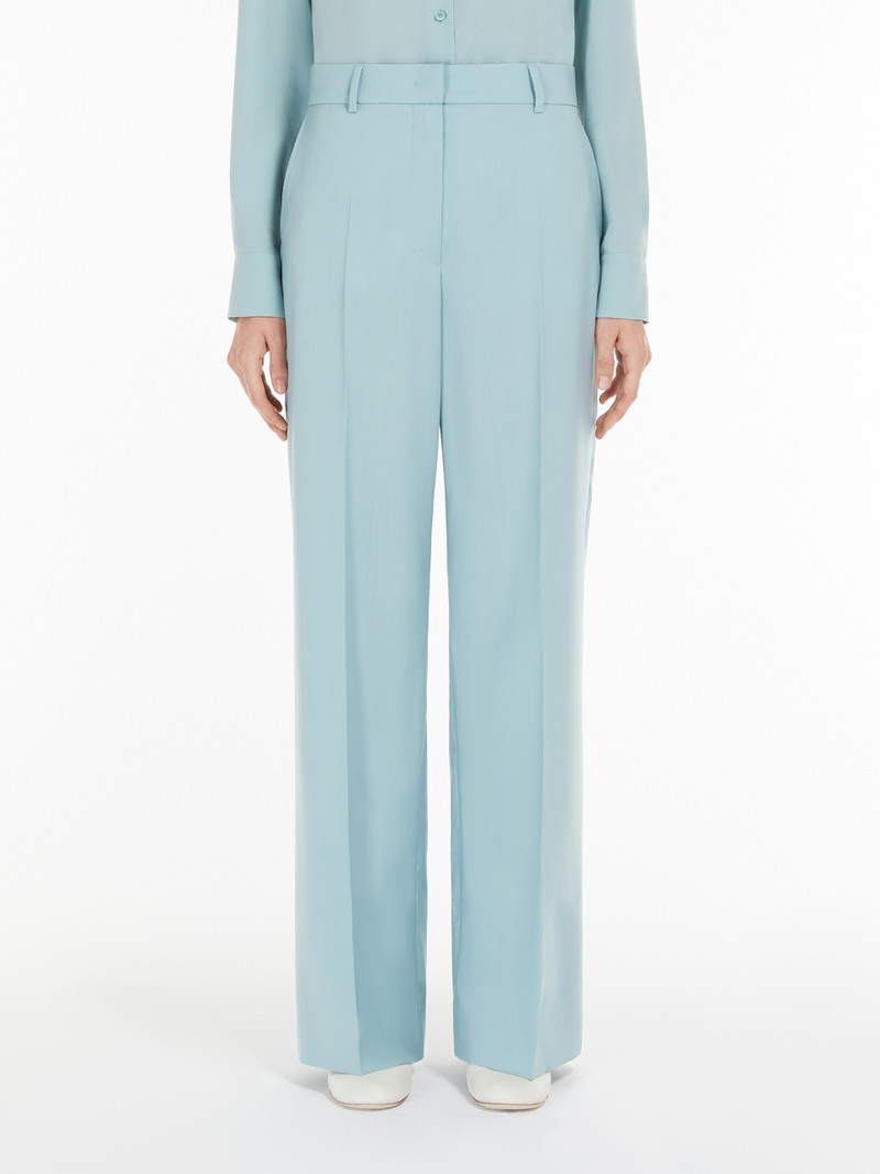 VISIVO Wool canvas palazzo trousers 3