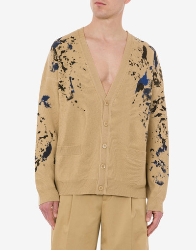 Moschino PAINTED EFFECT WOOL CARDIGAN outlook