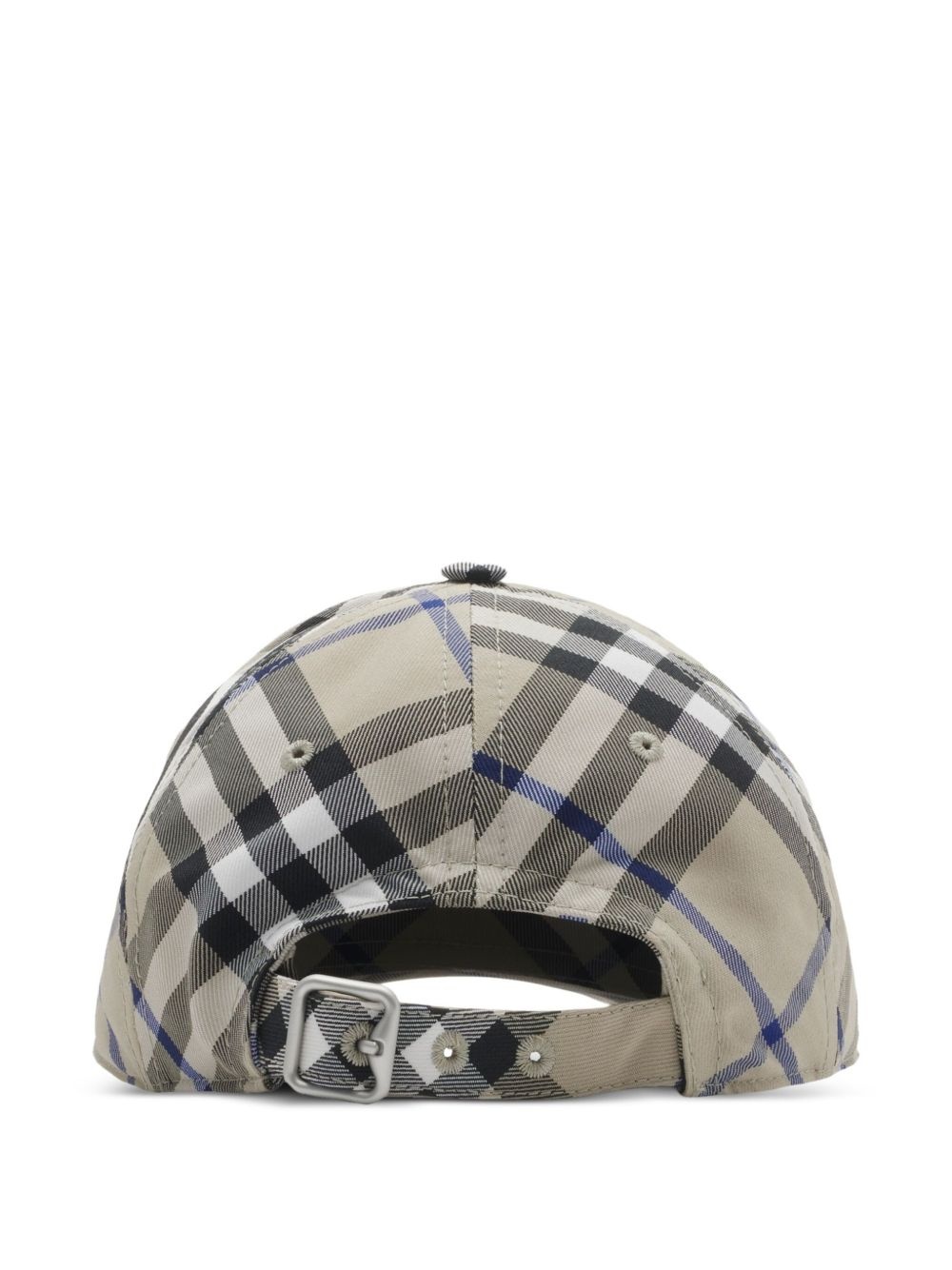 check pattern twill baseball cap - 2