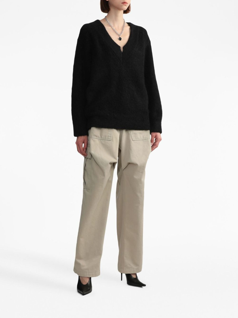 We11done V-neck mohair-blend jumper outlook