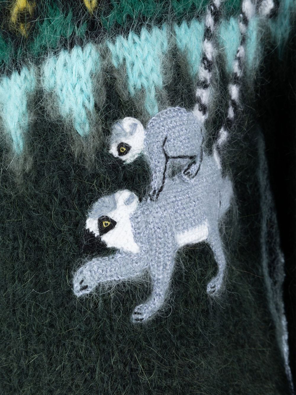 mohair lemur-embroidered sweater - 3