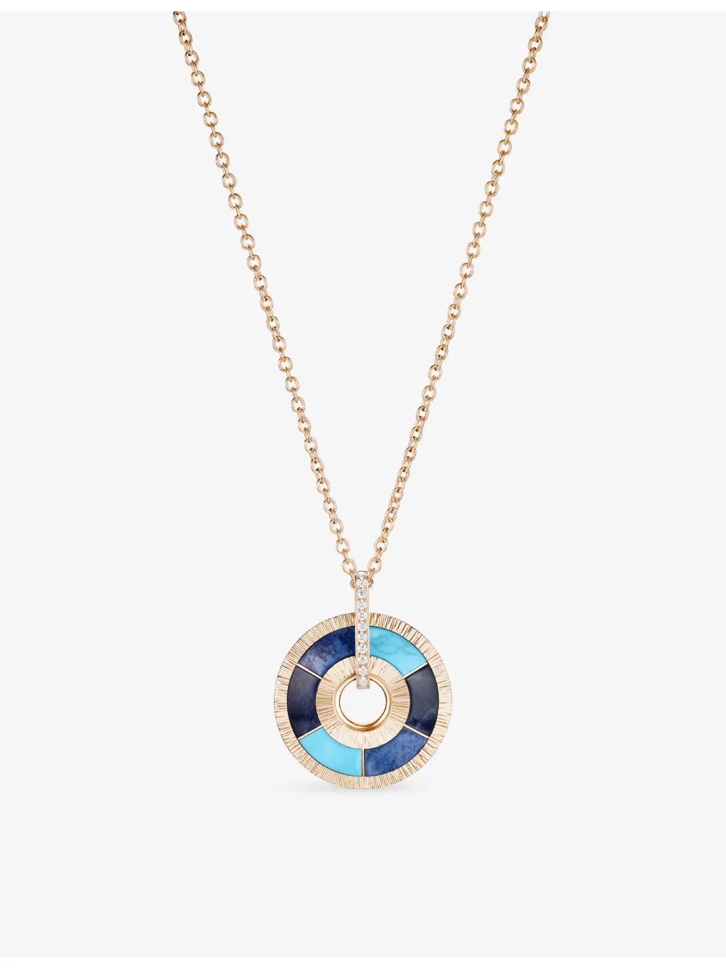 Possession Vibrant Palace 18ct Rose-Gold, Turquoises, Sodalites, Dumortierites and 0.06ct Brilliant- - 1