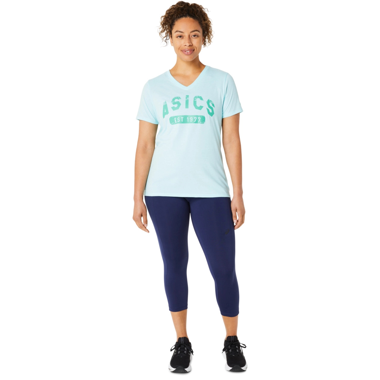 WOMEN'S SHORT SLEEVE EST 1977 V-NECK TEE - 6